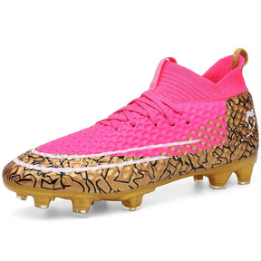 Chuteira Campo de Futebol TeusPulos Strike CALÇADOS Conceito Shoes Rosa 33 